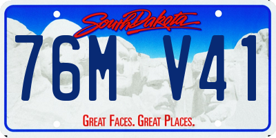 SD license plate 76MV41