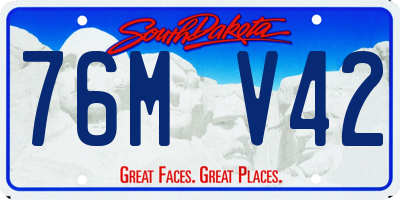 SD license plate 76MV42