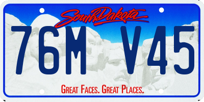SD license plate 76MV45