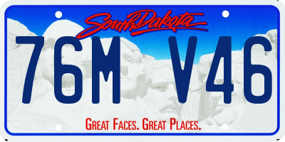 SD license plate 76MV46