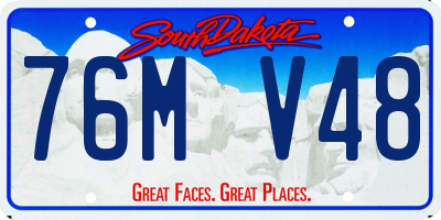 SD license plate 76MV48