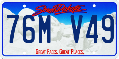 SD license plate 76MV49