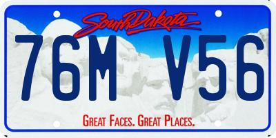 SD license plate 76MV56