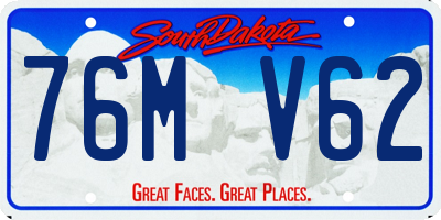 SD license plate 76MV62