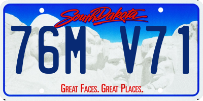 SD license plate 76MV71