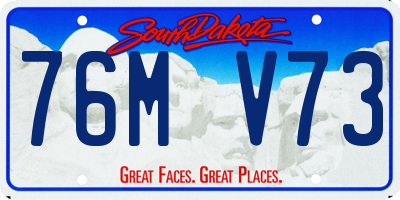 SD license plate 76MV73
