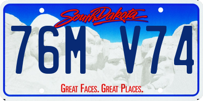 SD license plate 76MV74