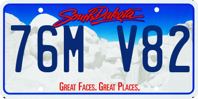 SD license plate 76MV82