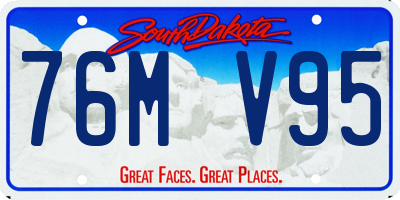 SD license plate 76MV95