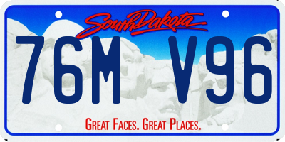 SD license plate 76MV96