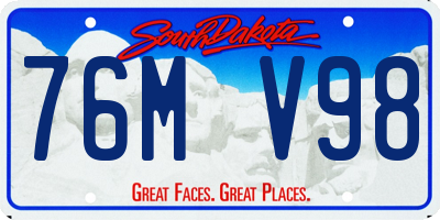 SD license plate 76MV98