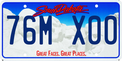 SD license plate 76MX00