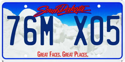 SD license plate 76MX05