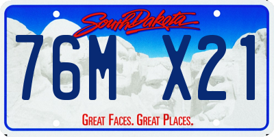 SD license plate 76MX21
