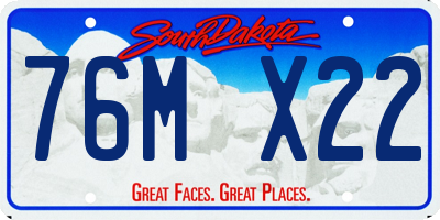 SD license plate 76MX22