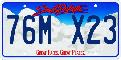 SD license plate 76MX23