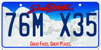 SD license plate 76MX35