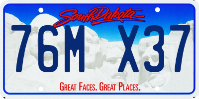 SD license plate 76MX37