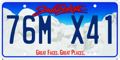 SD license plate 76MX41