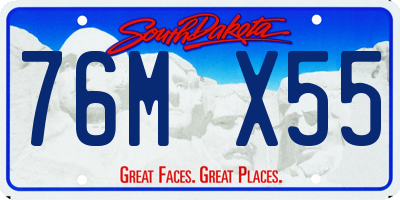 SD license plate 76MX55