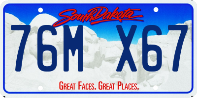 SD license plate 76MX67