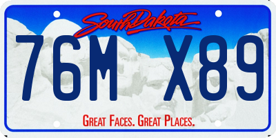 SD license plate 76MX89