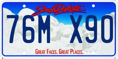 SD license plate 76MX90