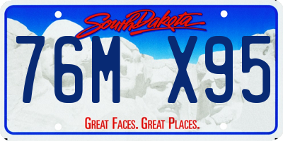 SD license plate 76MX95