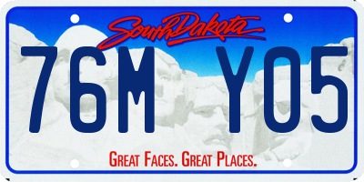 SD license plate 76MY05