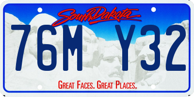 SD license plate 76MY32