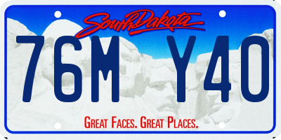 SD license plate 76MY40