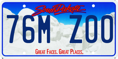 SD license plate 76MZ00