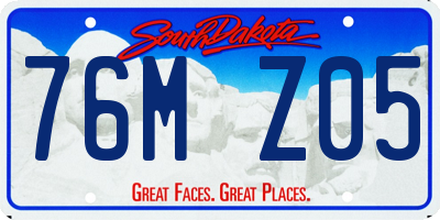 SD license plate 76MZ05