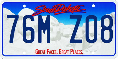 SD license plate 76MZ08