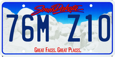 SD license plate 76MZ10