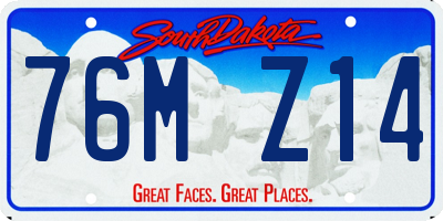 SD license plate 76MZ14