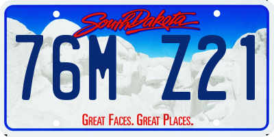 SD license plate 76MZ21