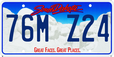 SD license plate 76MZ24