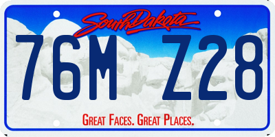 SD license plate 76MZ28