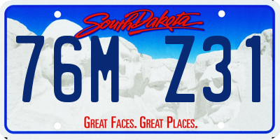 SD license plate 76MZ31