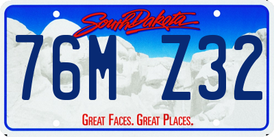SD license plate 76MZ32