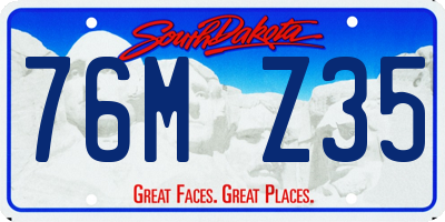 SD license plate 76MZ35
