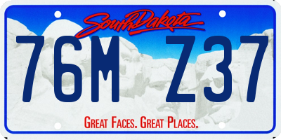 SD license plate 76MZ37