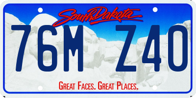 SD license plate 76MZ40