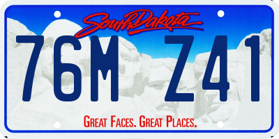 SD license plate 76MZ41