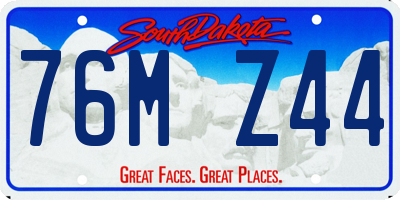 SD license plate 76MZ44