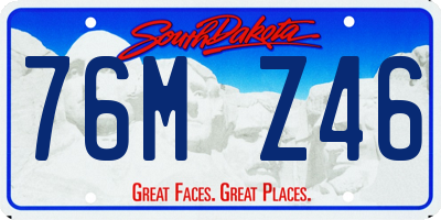 SD license plate 76MZ46