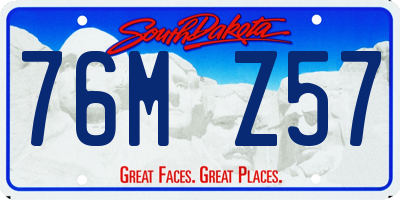 SD license plate 76MZ57