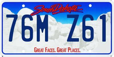 SD license plate 76MZ61