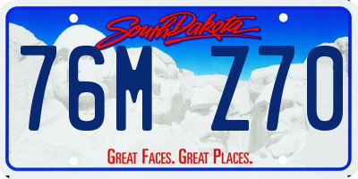 SD license plate 76MZ70